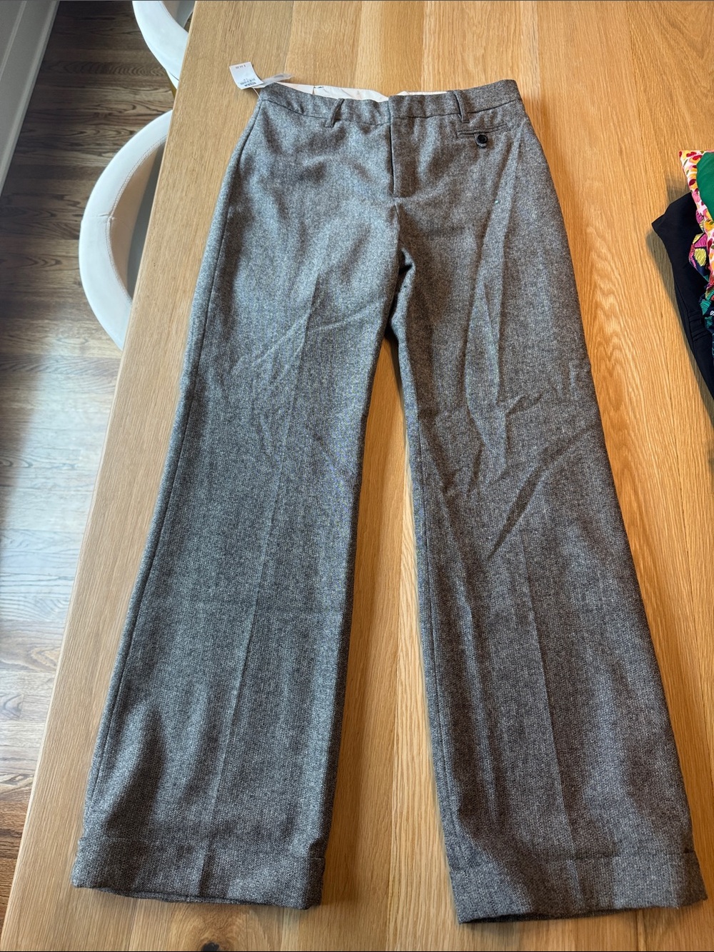 GAP Women's Gray Cropped Wide-Leg Pants